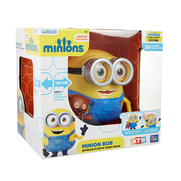 Thinkway Toys Electronic Toys Despicable Me Talking Minion Bob - Interacts With Teddy Bear