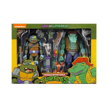 Neca Action Figure Neca : TMNT - Cartoon Series 3 Leather Head And Slash 2-Pack