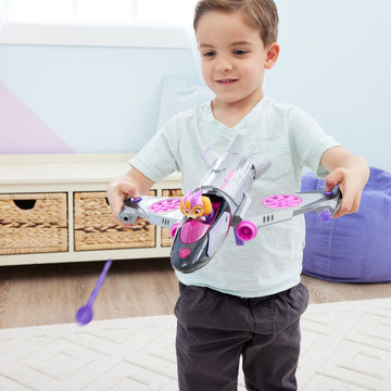 Spin Master Boys - Toy Cars Paw Patrol The Movie Transforming Rescue Jet with Skye Mighty Pups Action Figure