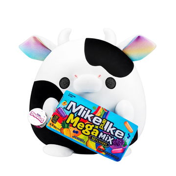 Zuru Soft Toys Snackles Cow Holding Mike&Ike Berry Blast Candy 14" Plushie