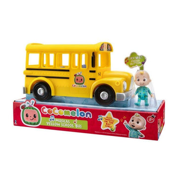 Jazwares Unisex - Interactive Toys COCOMELON FEATURE VEHICLE SCHOOL BUS