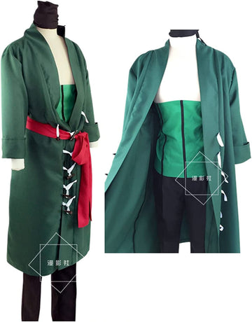 Japan Adult's Costume One Piece Roronoa Zoro Cosplay (Large)