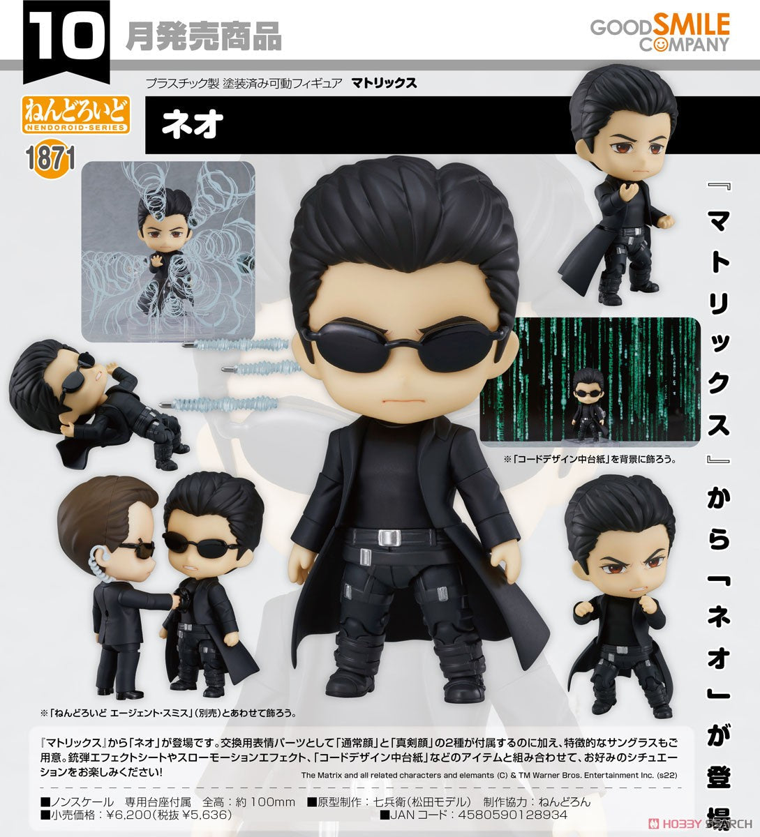 THE MATRIX NENDOROID NEO 10CM GOOD SMILE COMPANY 85157 THE MATRIX NENDOROID NEO 10CM GOOD SMILE COMPANY 85157