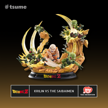 Tsume Art Sculptures & Statues Dragon Ball Z Krilin Vs The Saibaimen 1/6 Scale High Quality Statue by Tsume Art