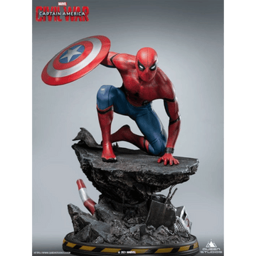 Queen Studios Statue Marvel Captain America: Civil War Statue : Spider-Man 1/4 Statue (Premium Edition) Statue By Queen Studios