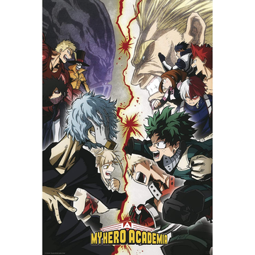 Abysse My Hero Academia Posters My Hero Academia Heroes Vs.Villains 91X61 cm Poster by Abysse