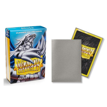 Arcane Tinmen Card Sleeves Dragon Shield Small Sleeves - Japanese Matte Silver (60 Sleeves)