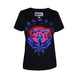 Playsmart T Shirts V-Neck Tee W/Discharge & Foil  Print : Captain Marvel - Black