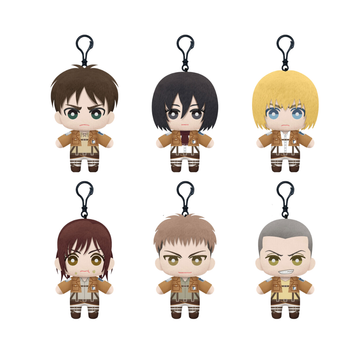 Bandai Plush Attack On Titan 6 " Tomonui Plush Clip by Banpresto (1 Random)
