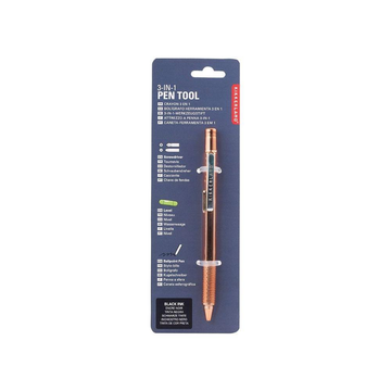 Kikkerland Stationery Copper 3-in-1 Pen Tool