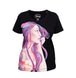 Playsmart T Shirts Round Neck Tee W/ Cmyk Print : Pocahontas - Black