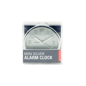 Kikkerland Clocks Silver Alarm Clock