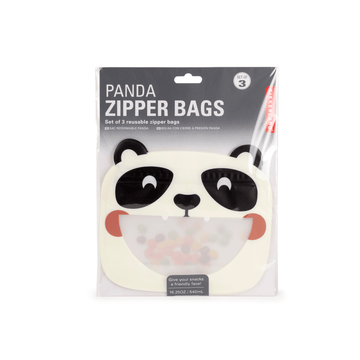 Kikkerland Kitchen & Bar Panda Zipper Bags