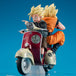 MegaHouse Figures Dragon Ball Z Desktop Real McCoy EX Super Saiyan Goku and Super Saiyan Gohan on Motorbike Figure By MegaHouse