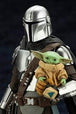 Kotobukiya Star Wars The Mandalorian - Mandalorian And Grogu With Beskar Staff Artfx+ Statue By Kotobukiya