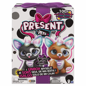 Spin-Master Interactive Toys Present Pets Glitter Interactive Pup Surprise