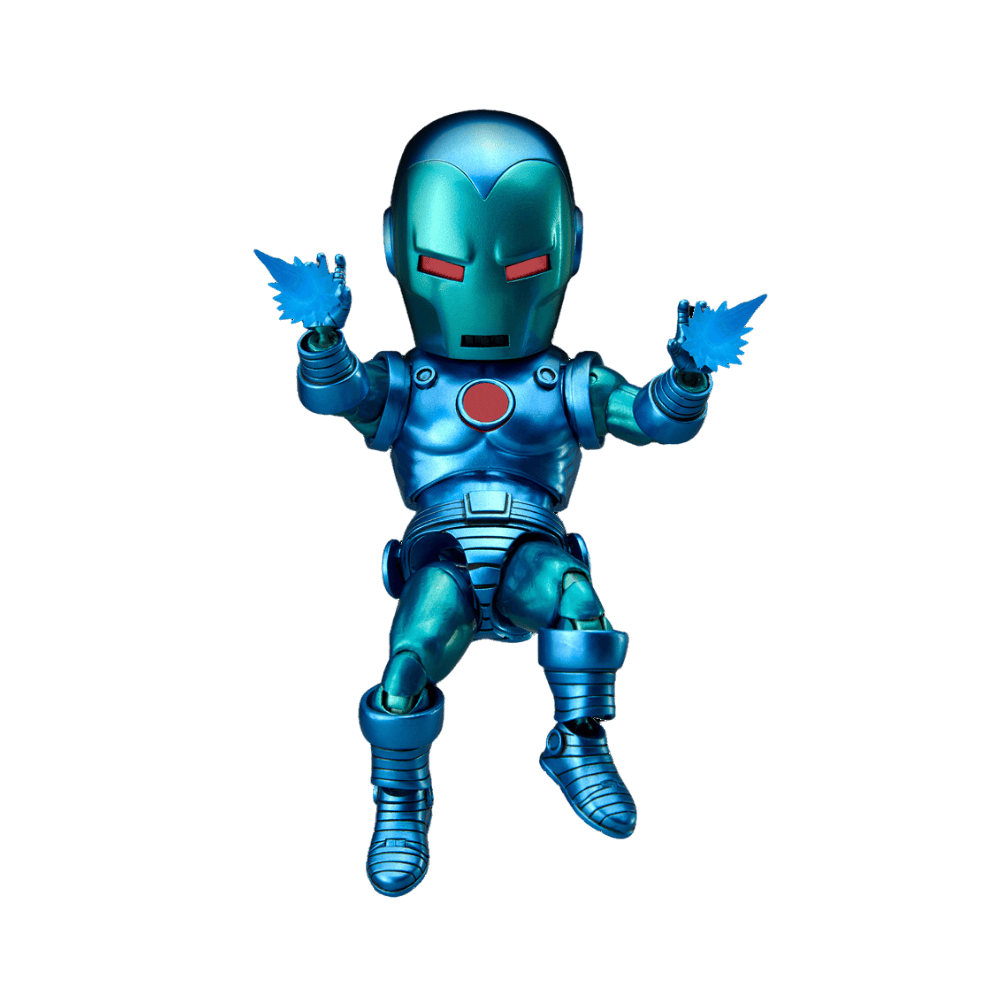 Beast Kingdom EAA-105 Iron Man Classic Version – Figura Da Collezione In Metallo – Effetti Di Battaglia – Base Inclusa
