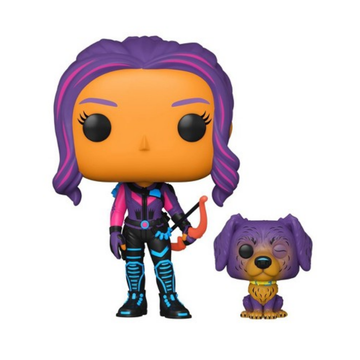 Funko Funko Pop Exclusive Funko Exc : Marvel - Kate Bishop w/Lucky (Blacklight)