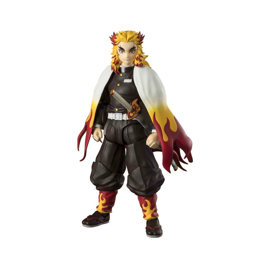 Demon Slayer Kyojuro Rengoku Articulated Figures SH Figuarts By Bandai Tamashii