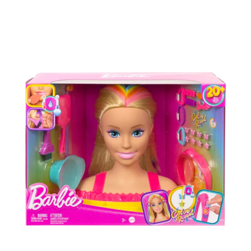 Mattel Girls - Playsets Barbie Neon Rainbow Deluxe Styling Head - Blonde Hair By Mattel