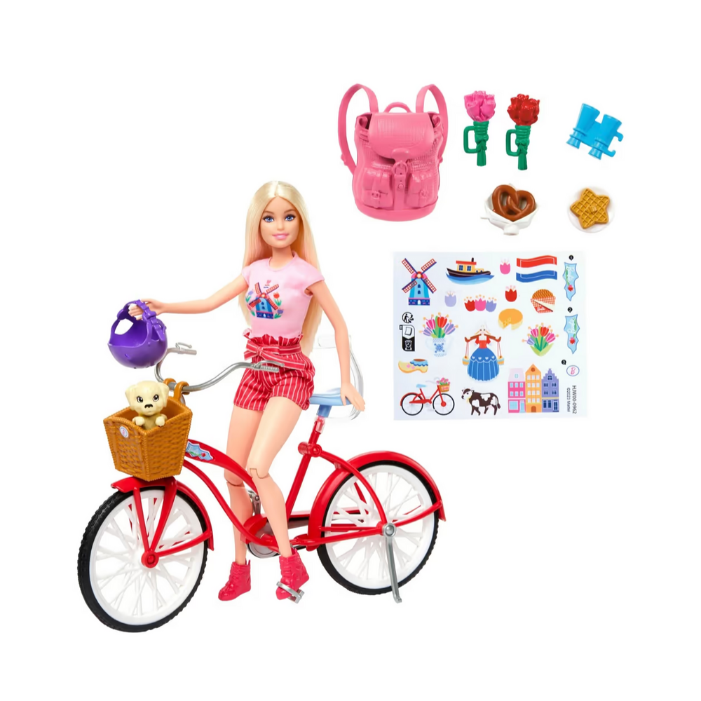 Barbie doll with cycle shop