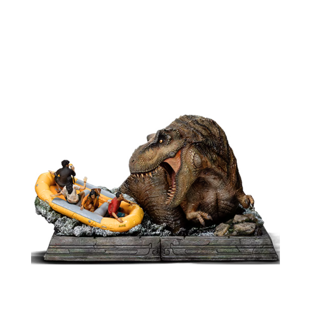 T-Rex River Scene Jurassic World Rebirth Demi Art Scale 1/10 Statue by Iron Studios