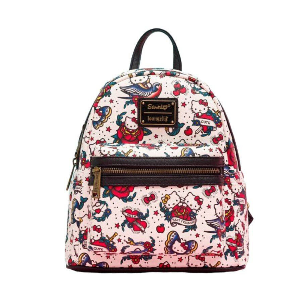 Loungefly! Leather: Hello Kitty Traditional Tattoo Art Mini Backpack ...