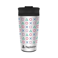 PLAYSTATION - SHAPES - (METAL TRAVEL MUG) By Pyramid