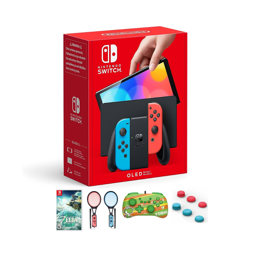 NS Bundle: OLED+Game+Controller+TennisPro+Caps - Neon – The Little Things