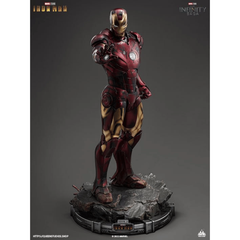 Marvel Iron Man Mark 3 1/2 Statue (Battle-Damaged Edition) By Queen Studios