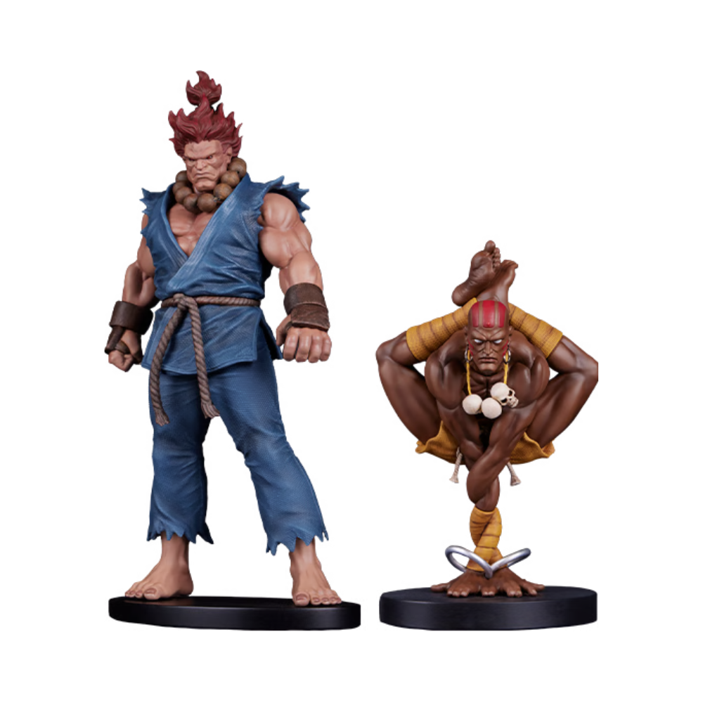 Street Fighter Akuma And Dhalsim - Street Jam Statue Set 1/10 Scale By Premium Collectibles Studio