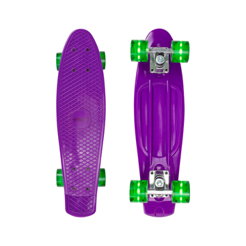 Ziggy Outdoor Toys Ziggy - Skateboard Mini Cruiser W/ LED Wheels 22" - Purple