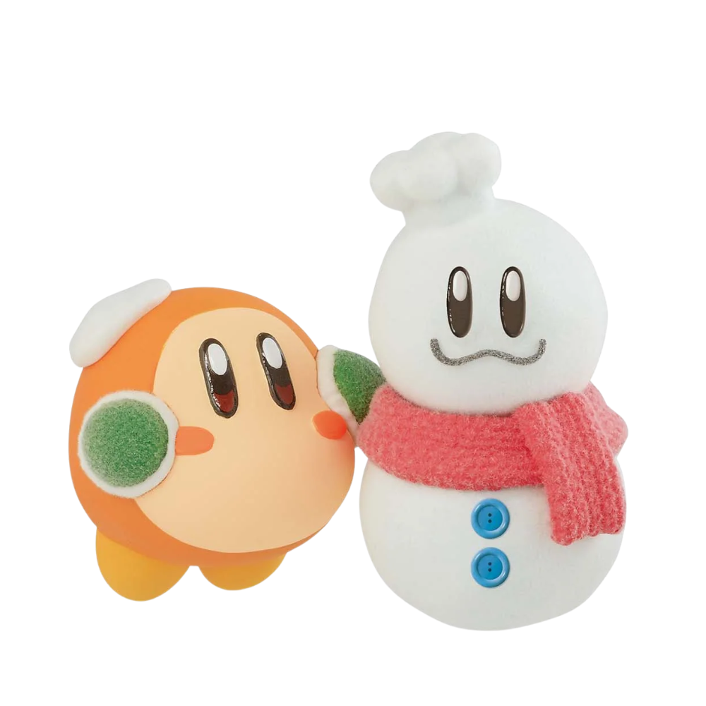 Kirby Mine Play In The Snow (B:Waddle Dee) Fluffy Puffy Figure By Banpresto