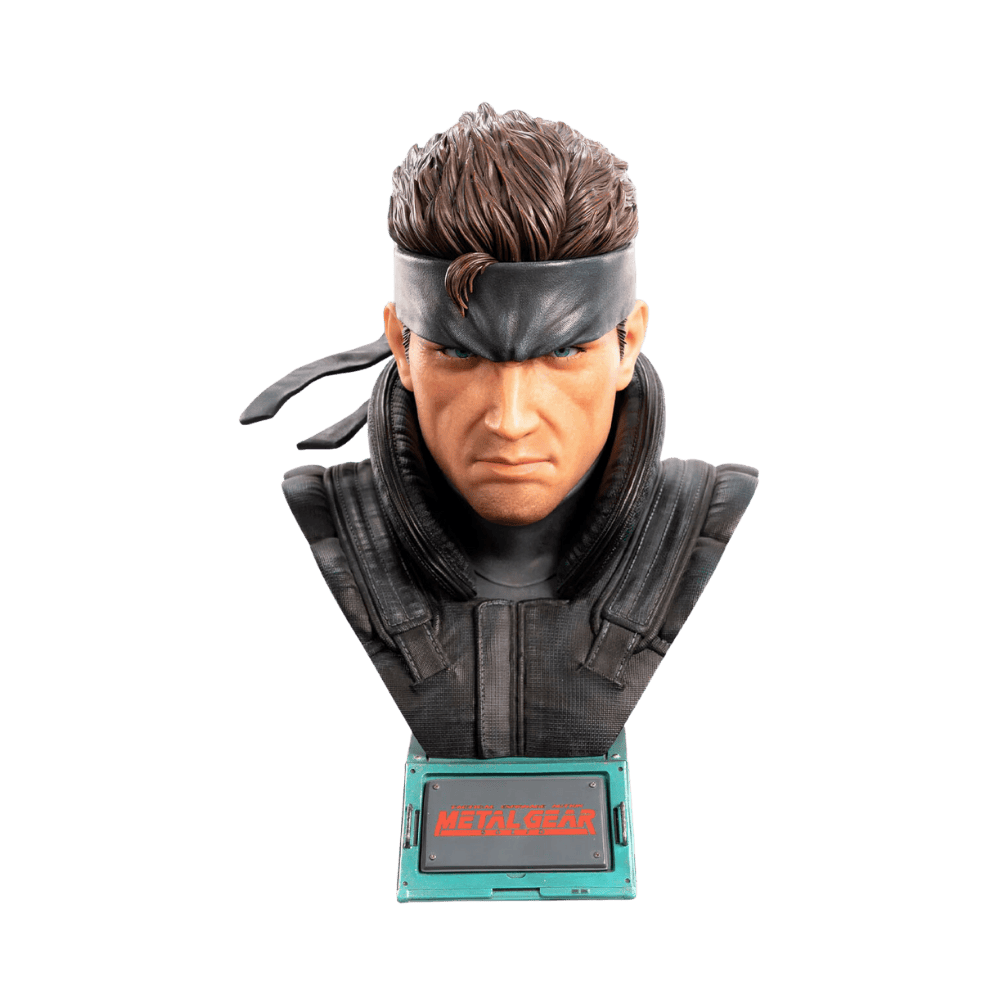 SOLID SNAKE LIFE BUST STANDARD / POLYSTONE STATUE By First 4 Figures