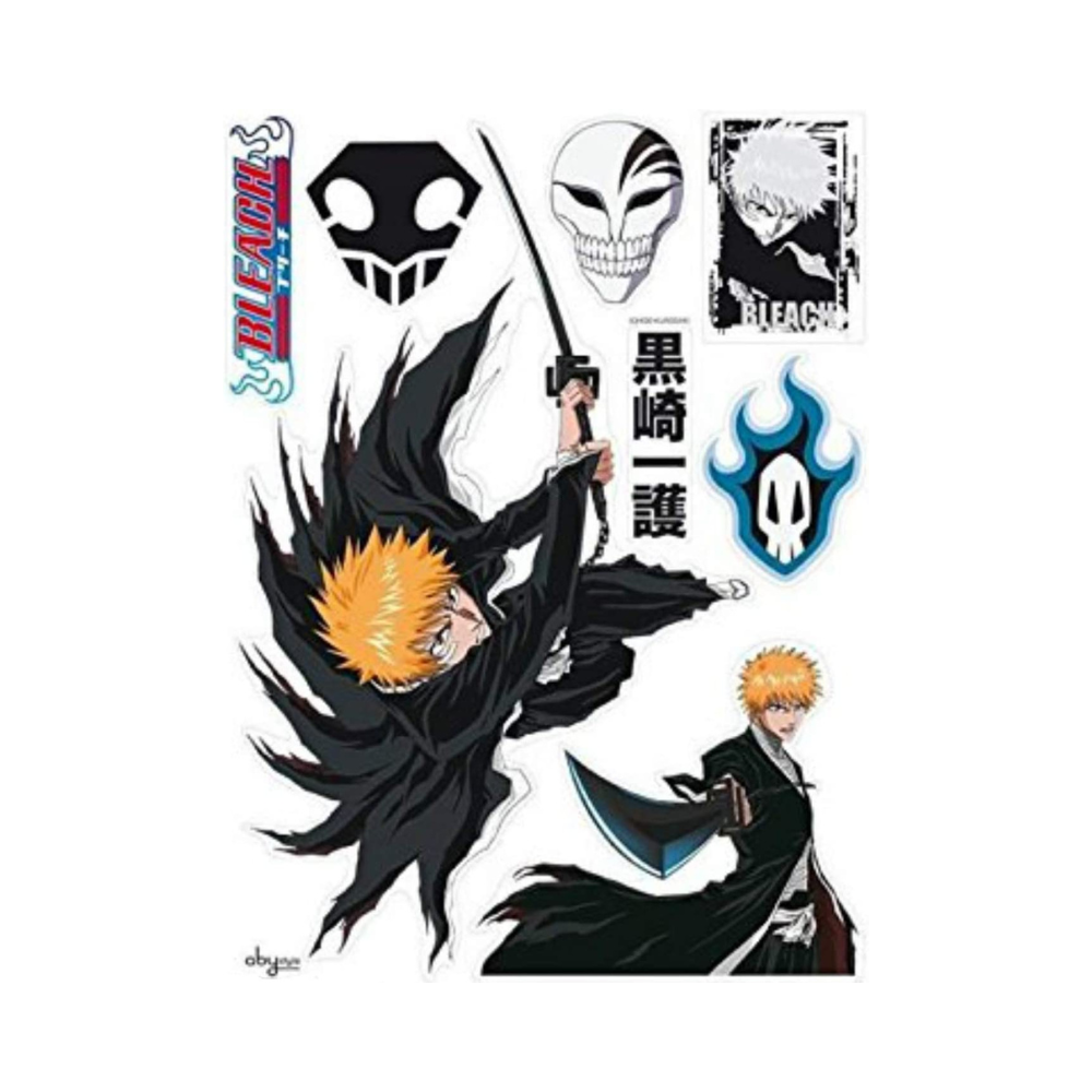 Wall Vinyl Sticker Decal Anime Manga Bleach Dark Ichigo Kurosaki Black Fire  V030