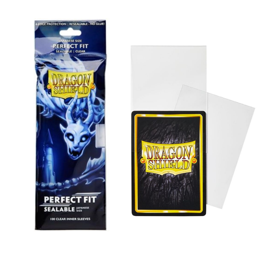 Dragon Shield Sleeves: Perfect Fit Sealable Japanese Size Clear (100), Card Games