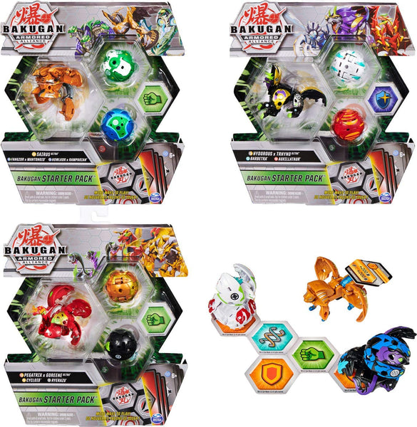 BAKUGAN Starter Pack 3-Pack, Fused Hydorous x Trhyno Ultra, Armored Al –  The Little Things