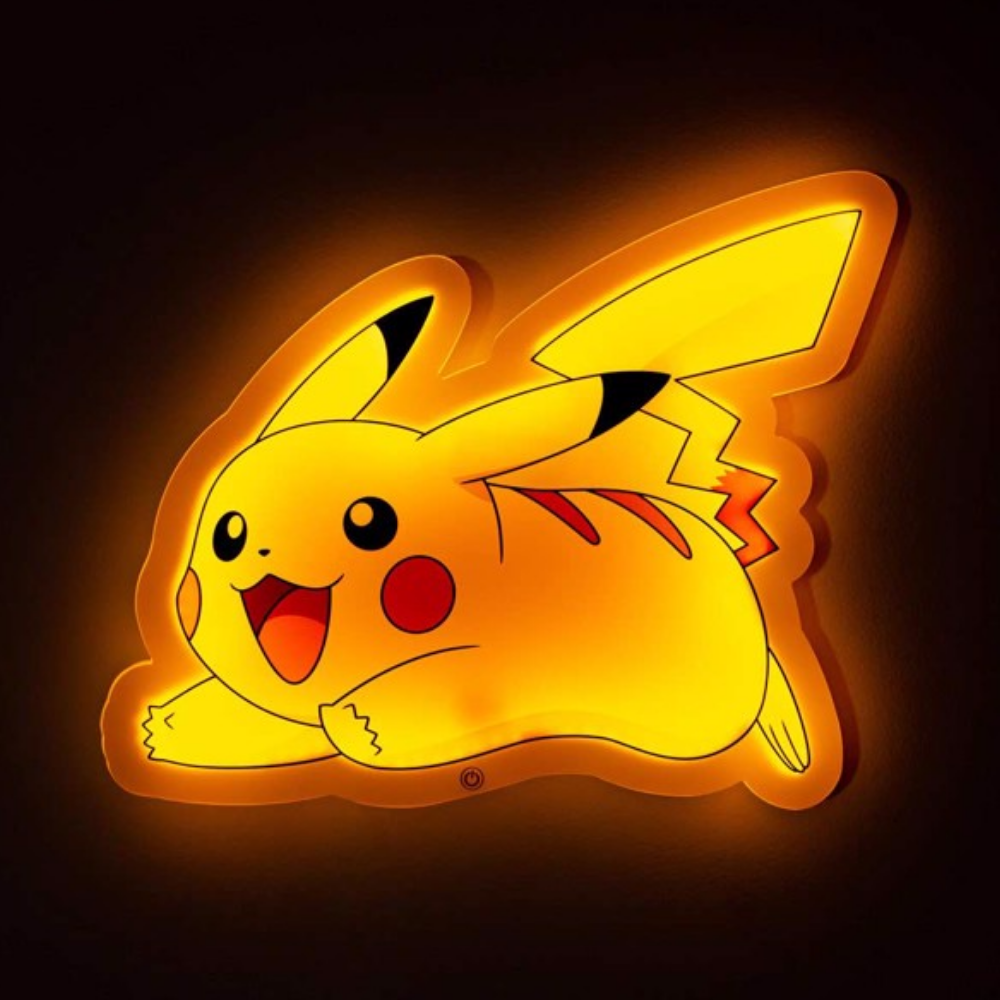 Lampada a muro pokemon pikachu neon